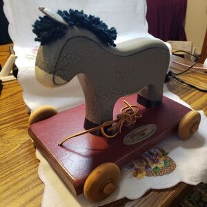 Vintage 1999 Henn Workshops Limited Edition Pull Toy "Molasses" The Donkey